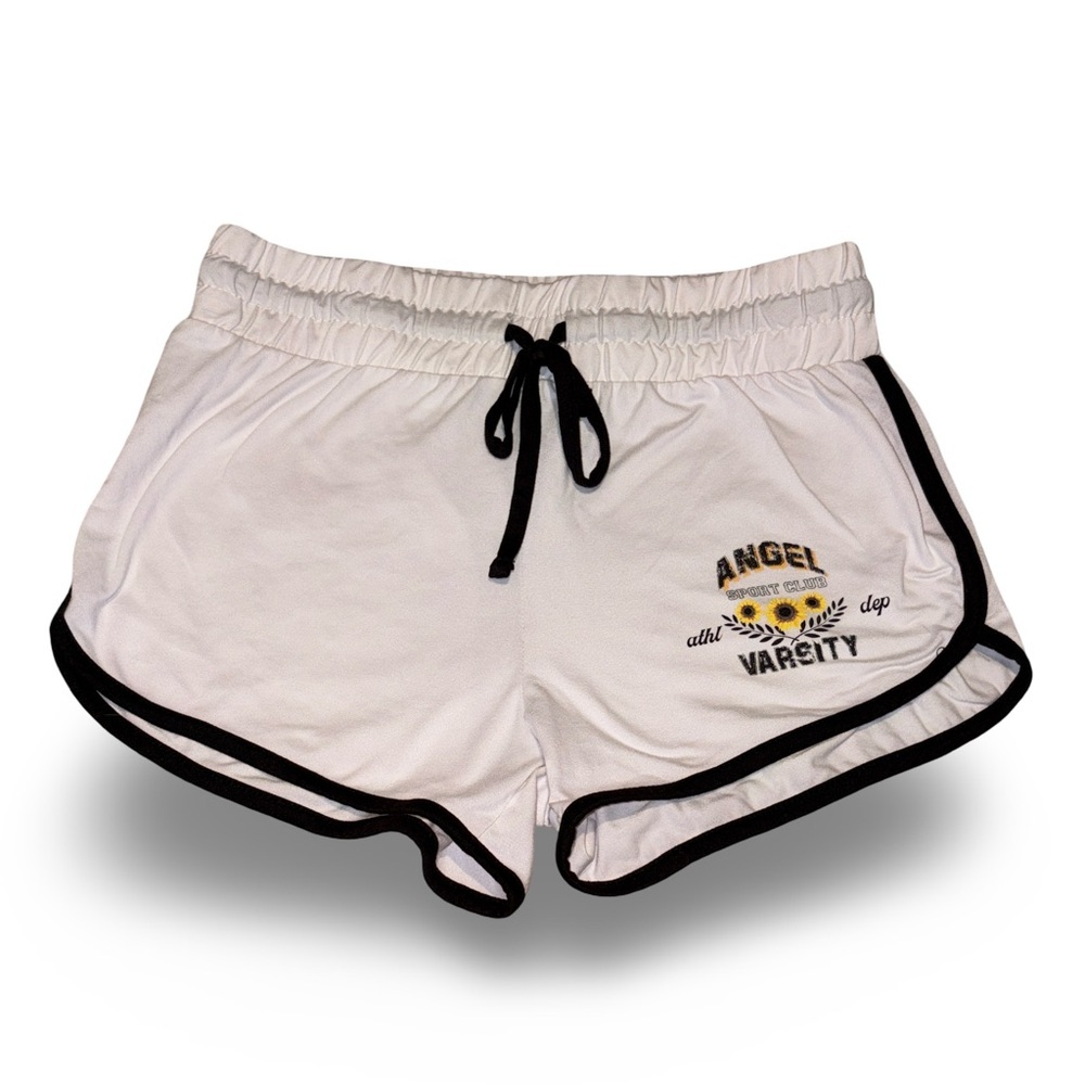 Rue21 White “Angel Variety” Varsity Graphic Shorts – Size M